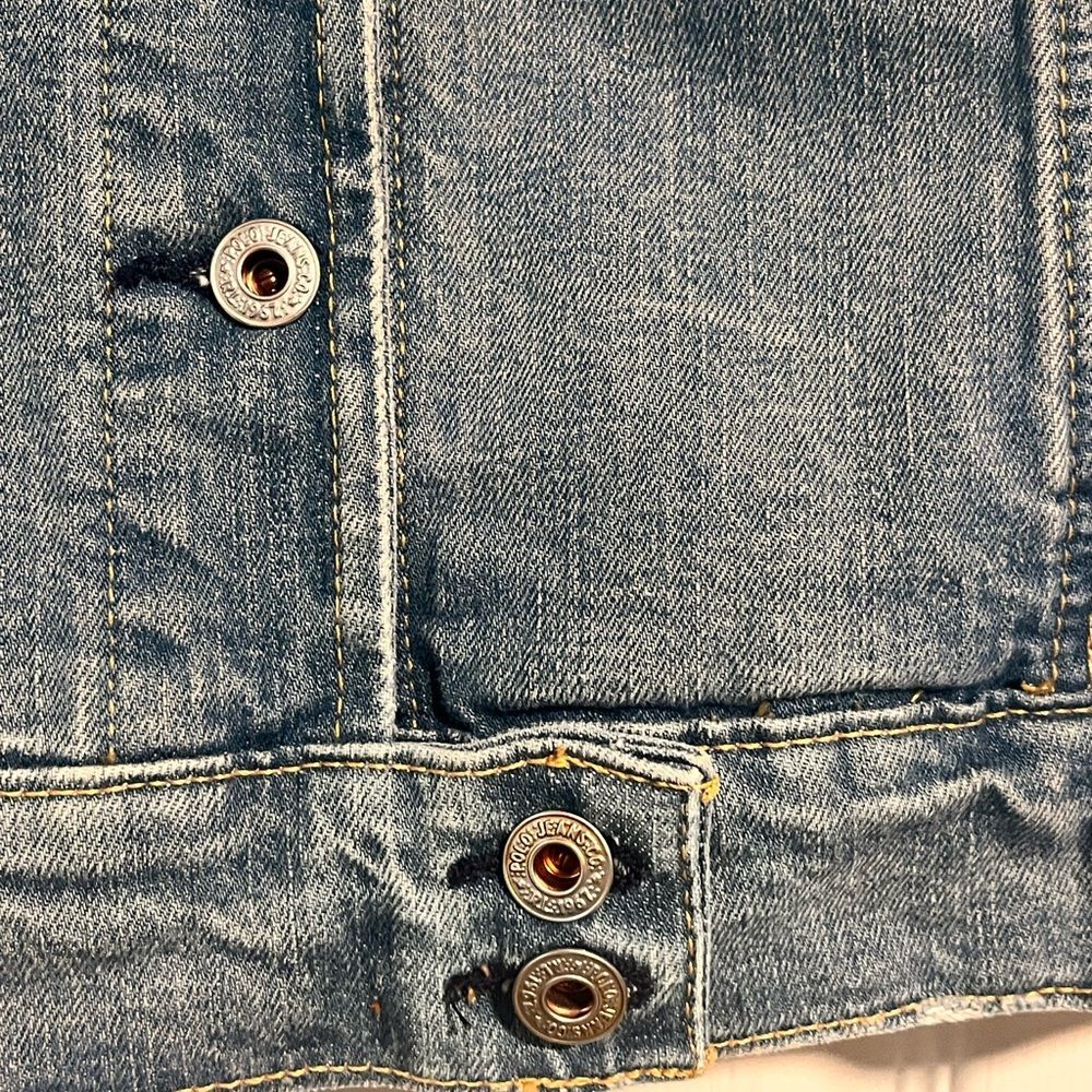 Ralph Lauren Women’s Jean Jacket Stretch Natalie Large - Picture 8 of 10